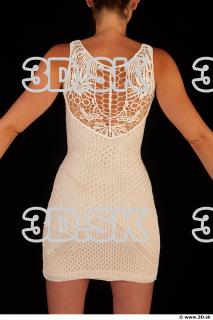 Upper body white dress of Little Caprice 0007